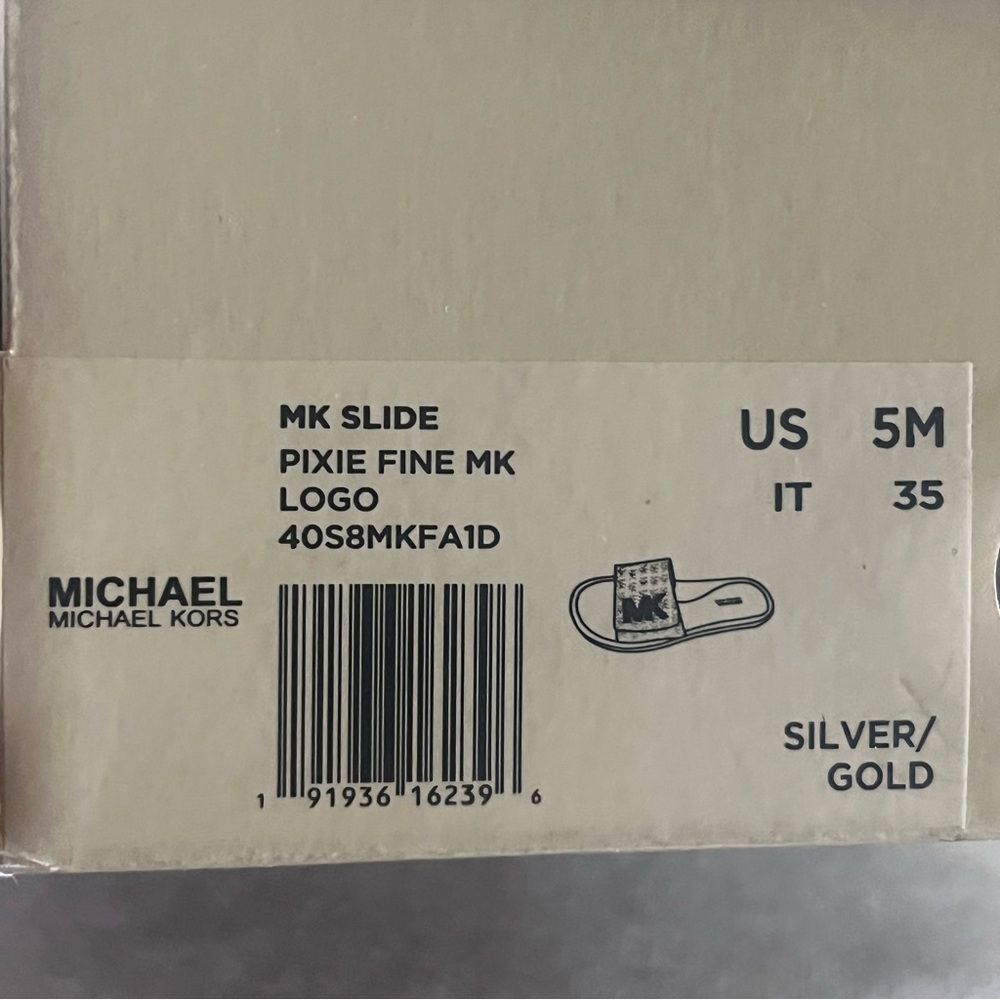 MICHEAL KORS GLITTER LOGO SANDAL - Picture 4 of 4